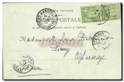 Marseille - La Cannébrière — główna ulica w Marseille, prowadząca na zachód od starego portu i na koniec alei zegara — Fototypia Lacour — Rewers