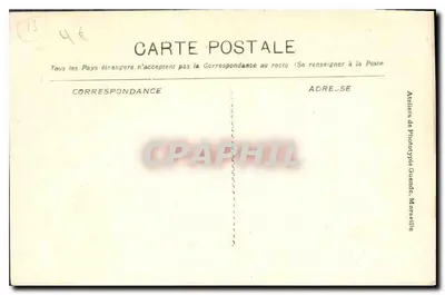 Marseille - Ulica Cannebière — tramwaj n°653 — Ateliers de Phototypie Guende — Rewers