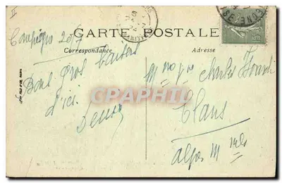 Compiègne — Panorama zamku widziana z kościoła św. Jakuba — wydawca L.L. n°158 — Rewers