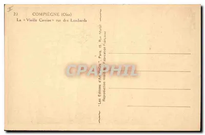 Compiegne — Rue des Lombards — « Stara Cassine » — wydawnictwo Art WYON — Rewers