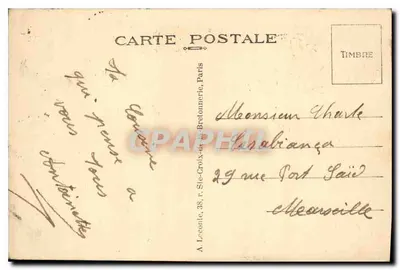 Paris — O Palácio do Luxemburgo — The Luxembourg Palace — Bilhete postal antigo n°104 — Verso