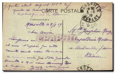 Marseille — Winda świętej Anny — E. L. — Rewers