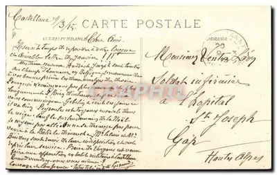 Processão de Penitentes na Nossa Senhora da Guarda em 1835 — R. Ruxi, editor, Marselha — Verso