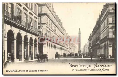 Paryż - Plac Vendôme i Kolumna Vendôme — P. Pelletrau, P. Cosse & Cie NANTES