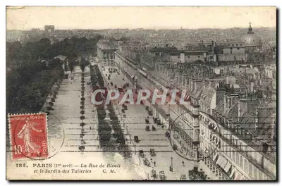 PARIS (1º arrondissement) — A Rue de Rivoli e o Jardim das Tuileries — C. M.