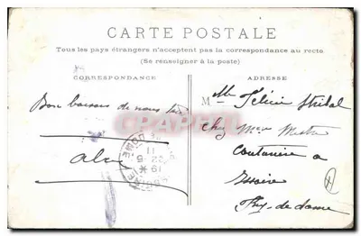 Paryż. Gara de Lyon — widok z wieży zegarowej — wydawca nieznany — Rewers