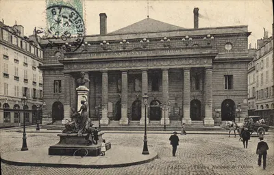 Stara pocztówka Paryż Teatr Narodowy Odeon