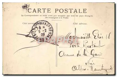Bilhete postal antigo Paris O Palácio do Luxemburgo — Verso