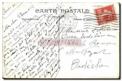 PARIS - El Louvre y el Monumento de Gambetta — editor desconocido, número de serie no visible — Reverso