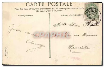PARIS - Statua Republiki — wydawca L. F. A. Co. Paryż — Rewers