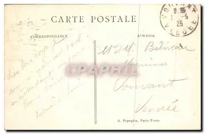PARIS – O Hotel de Ville e o Pont d'Arcole — A. Papeghin, Paris-Tours, n°121 — Verso