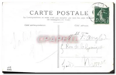 PARIS — La Tour Eiffel — éditeur J.C. PARIS — Verso