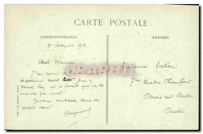 Paryż — Panthéon i Statua Jana Jana Rousseau — Wydawca Le Déley, nr 4074 — Rewers