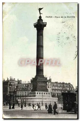 Paryż - Plac Bastilli — Kolumna Bastilli — wydawca nieznany, numer serii nie widoczny