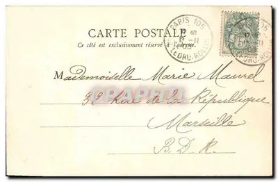 Paris — Torre Saint-Jacques — B. F., Paris, n°26 — Verso