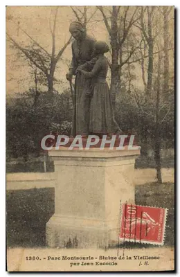 Parque Montsouris — Estátua da Velhice por Jean Escoula — J.H. n°1380