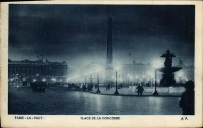 Paryż — Noc — Plac Konwencji — A.P.
