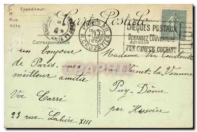 Paryż — Le Lion de Belfort — LL. 174 — Rewers