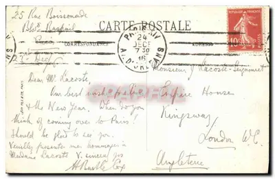 Paris — A Madeleine — LL — Verso