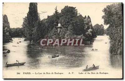 PARIS — O Lago do Bois de Boulogne — A.P. — N° 286