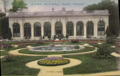 Paris - Bois de Boulogne - Bagatelle - A Orangerie — editor L'Abeille, Asnières, n°56