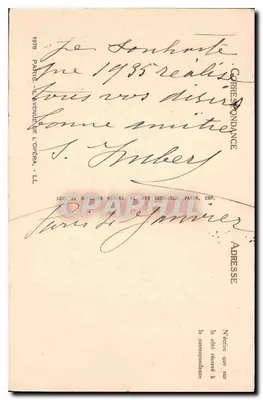 Place de l'Opéra — Paris — Editor Lévy & Régnier, 44 rue Lepelletier — Verso
