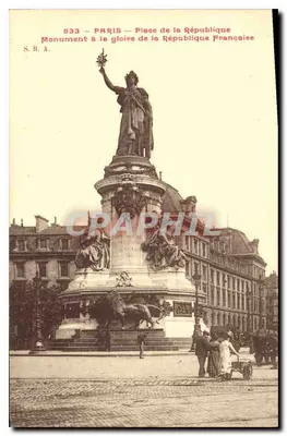Paryż — Plac Républiki — Pomnik Chwały Republiki Francuskiej — S. H. A. — n° 533