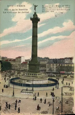Place de la Bastille — Kolumna Lipca — wydawca Paris-Bastille, nr 4092