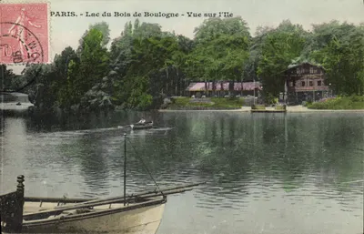 Paris - Lago do Bois de Boulogne - Vista sobre a Ilha — editor COULET DES ÎLES ET RESTAURANTS