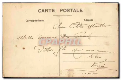 Paris - Jardim do Luxembourg - O Lago - Bilhete postal antigo n°526 — Verso