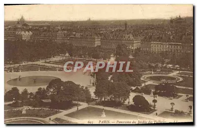 Paris — Panorama do Jardim das Tuileries — 693
