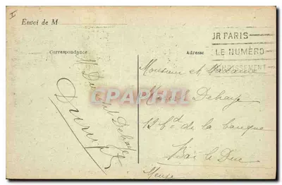 Arc de Triomphe — Paryż — J.H. wydawca, n° 435 — Rewers
