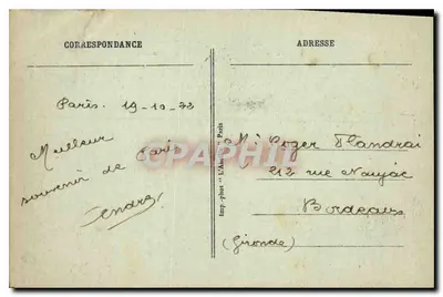 Parijs - De Julietaan — Locatie van de oude vesting waarvan de verovering het begin was van de Franse Revolutie — Foto-imp. 'L'Abîme' Parijs — Achterkant