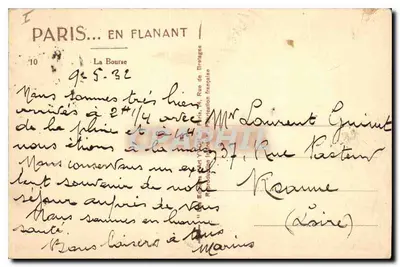A Bolsa — Paris — Editor Y. Voit — Verso