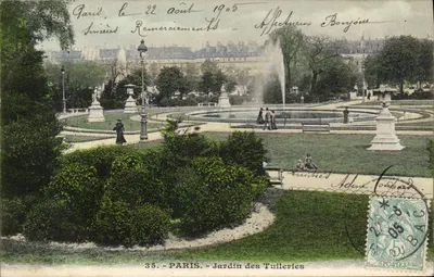 Jardim das Tuileries — Paris — editor Léon Lombard, n° 35