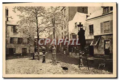 Montmartre pod śniegiem — Place du Tertre i Cabaret de la Mère Catherine — Wydawnictwo Art YVON