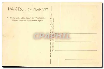 Notre-Dame de Paris — vue depuis la Seine — Éditions d'Art YVON, Paris — Verso