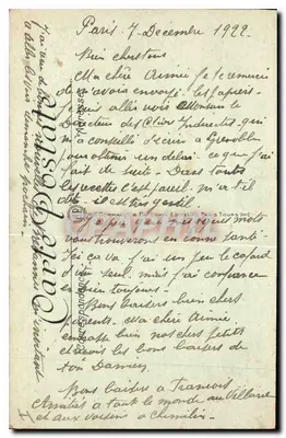 PARIS — Le Monument d'Alfred de Musset — A. P. — Rewers