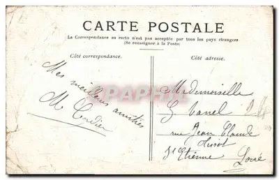 Stara pocztówka Paryż — Place de la Concorde — Rewers