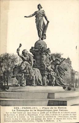 Paryż (12) — Plac Narodowy — Zwycięstwo Republiki (przez Dalou)