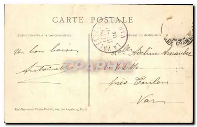 Paris – Parc Monceau, ruines de la Porte St-Jean (Ancien Hôtel de Ville) — B.J.C. n°92 — Verso