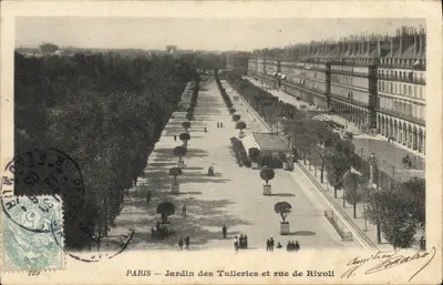 PARIS — Jardin des Tuileries et rue de Rivoli — éditeur Tica