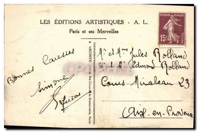 Paris - Place de la Bastille — colonne de la République — A. L. Éditions Artistiques — Rewers