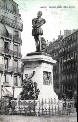 Paris - Statue d'Étienne Dolet — éditeur Cours Frieux & Mayet