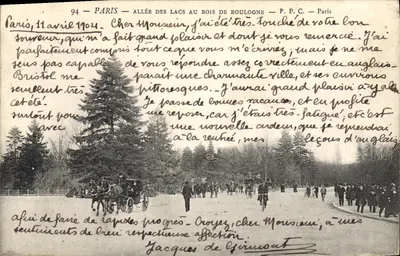 Paris — Allée des Lacs no Bois de Boulogne — P. P. C. Paris