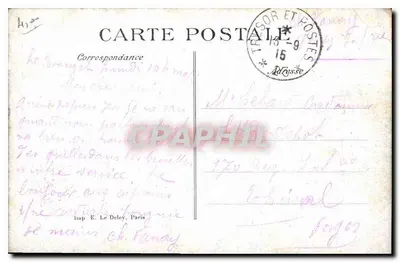 Paryż - Plac Republiki — figura centralna — wydawca E. Le Deley, n°29 — Rewers