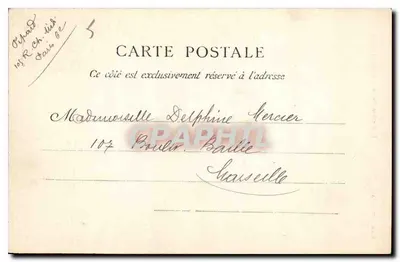 Ministério da Guerra. Fachada — Paris — E. L. D., Paris, n° 259 — Verso