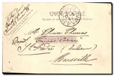 Paryż - Wydział Prawa — Stara pocztówka n° 5265, wydana przez Vatan & Pierre Gustave — Rewers