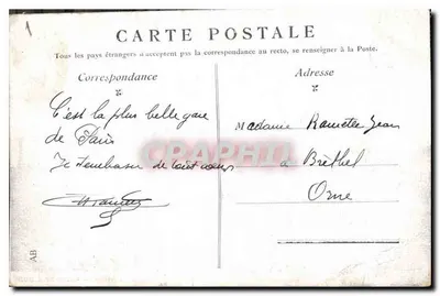 Paris — Estação de Lyon — Verso