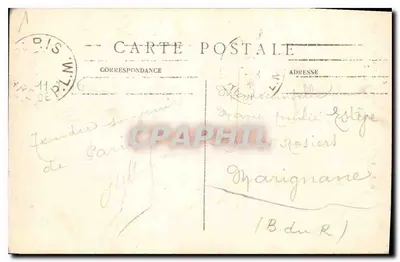 Paryż — Strzała Notre-Dame i widok na Seinę — M. J. nr 615 — Rewers